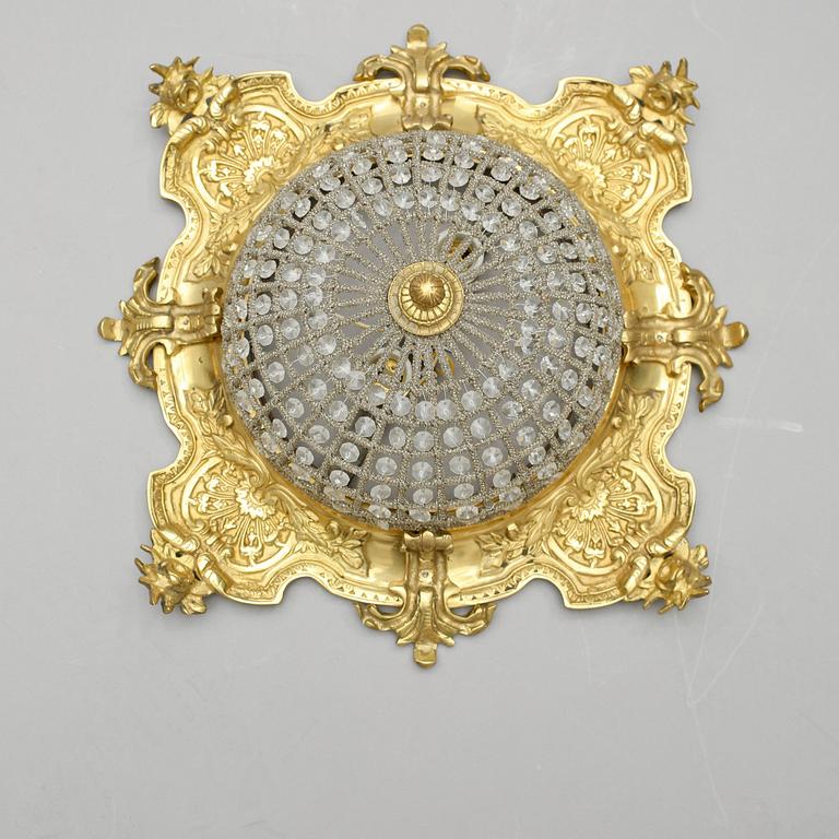TAKLAMPA, 1900/2000-tal, höjd ca 22 cm.