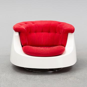 Gillis Lundgren, a 'Sirius' swivel base easy chair, IKEA, Sweden 1970s.