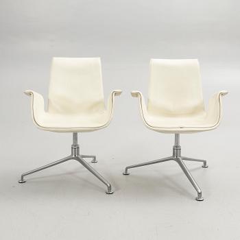 Preben Fabricius & Jørgen Kastholm, Chairs, a pair, "Tulip 6727", Walter Knoll, 20th century.