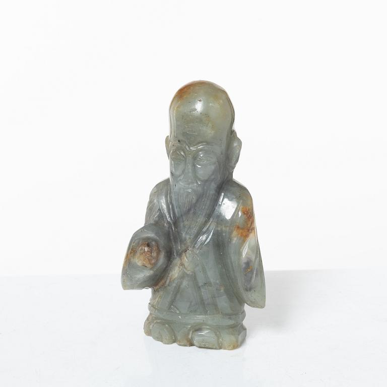 Samling stenfigurer, åtta stycken, Kina, 1900-tal/samtida.