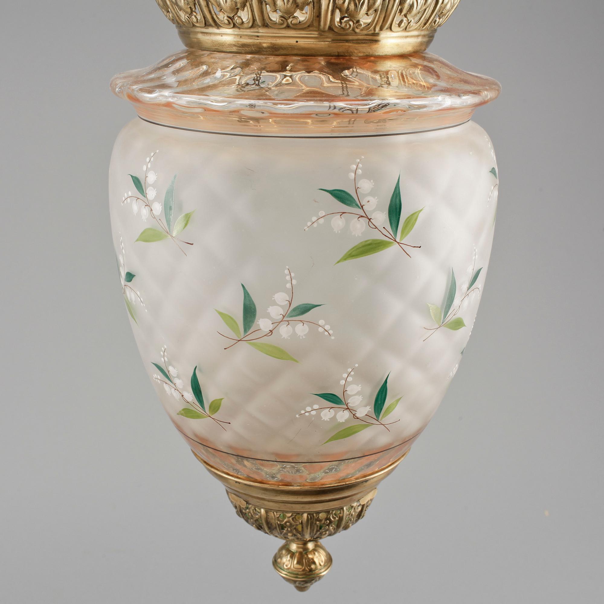 MÅNSKENSAMPEL, glas, 1800-talets andra hälft.