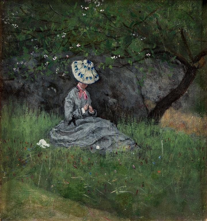 Axel Lindman, Woman in the meadow.