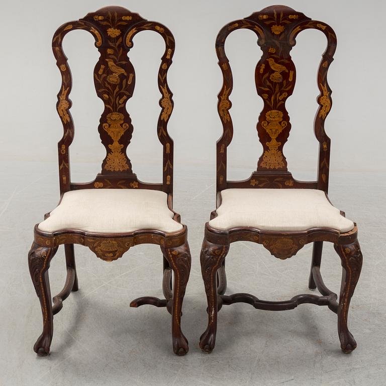 A set of six chairs, England / Holland. 19th century.