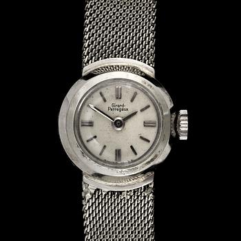 ARMBANDSUR, dam, 18k vitguld, Girard Perregaux, 1900-talets mitt. Vikt ca 20g.