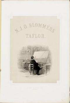 NILS JAKOB OLSSON BLOMMÉR, gravyrer, 9 st, "NJO Blommérs taflor" Högbergska boktryckeriet, Stockholm, 1854.