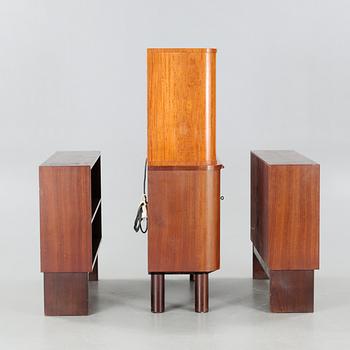 Two 1930s shelves and one drawer, designed by Andreas Aasheim for A. Huseby & Co A/S.