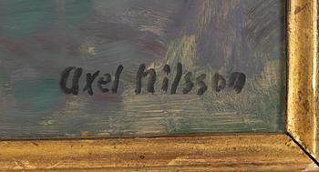 Axel Nilsson, "Uppställning med röda och gula blommor".