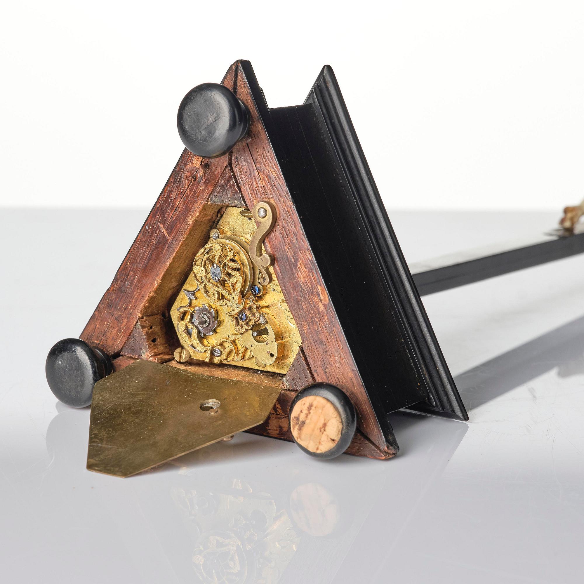 An Augsburg renaissance crucifix clock, the movement presumably by Hans Reinholdt (fl. ca 1630).