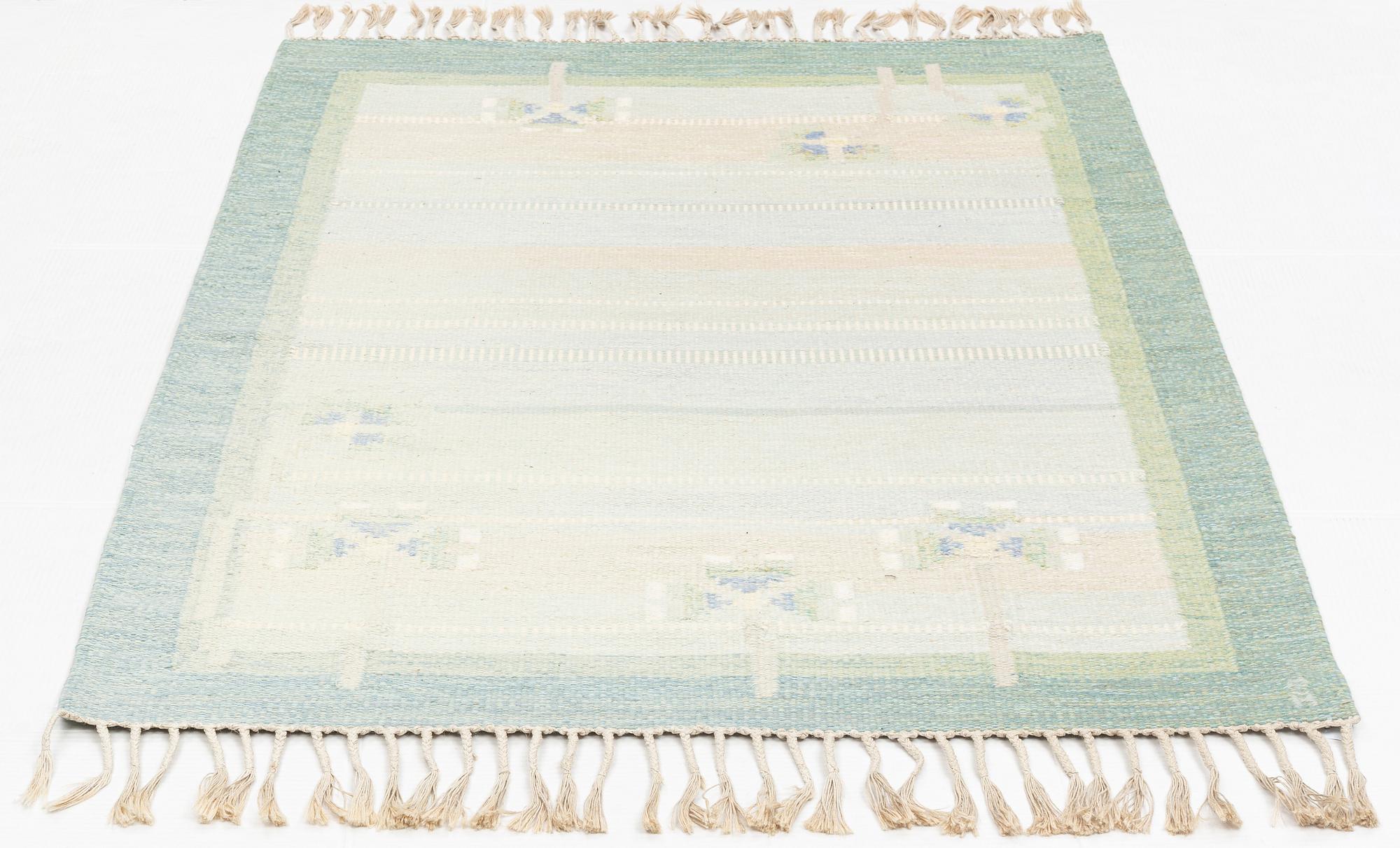 Anna-Johanna Ångström, matta, Röllakan, 'Vårblom', ca 197 x 137 cm.