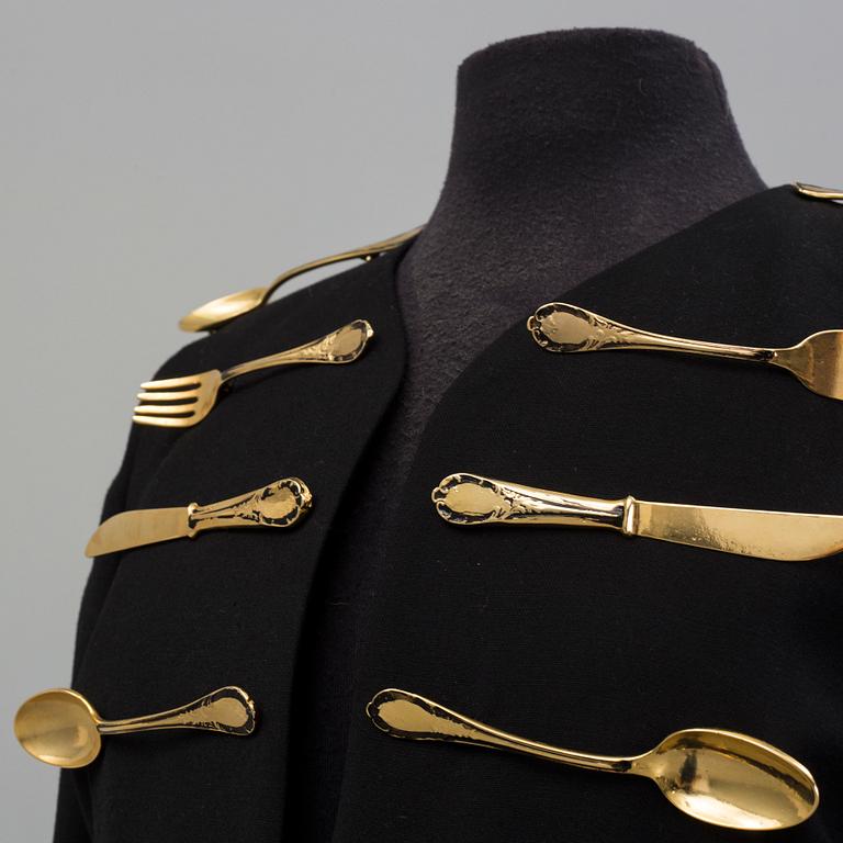 A dinner jacket by Moschino Couture fall 1989-90.