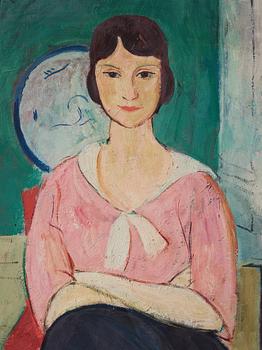 Einar Jolin, Model in a pink blouse.