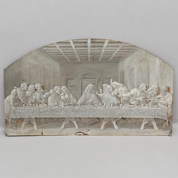 UNKNOWN ARTIST, tinplate, en grisaille, 19th century.