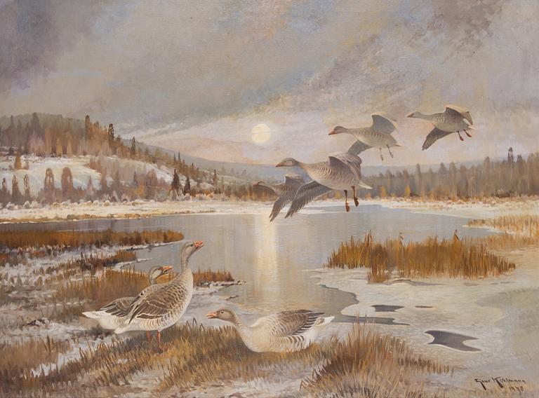 Ejnar Kohlmann, oil on canvas, signed and dated 1948.