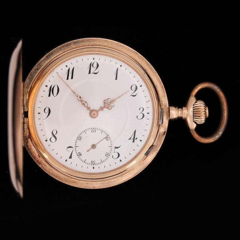 FICKUR  14 K, med KEDJA samt, FRIMURARSPADE, 1900-talets första hälft. Kedjan & skadens Totalvikt: 20 gr.