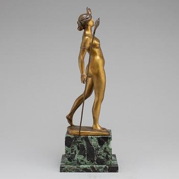 OTTO SCHEER, After. Sculpture, bronze, signed.