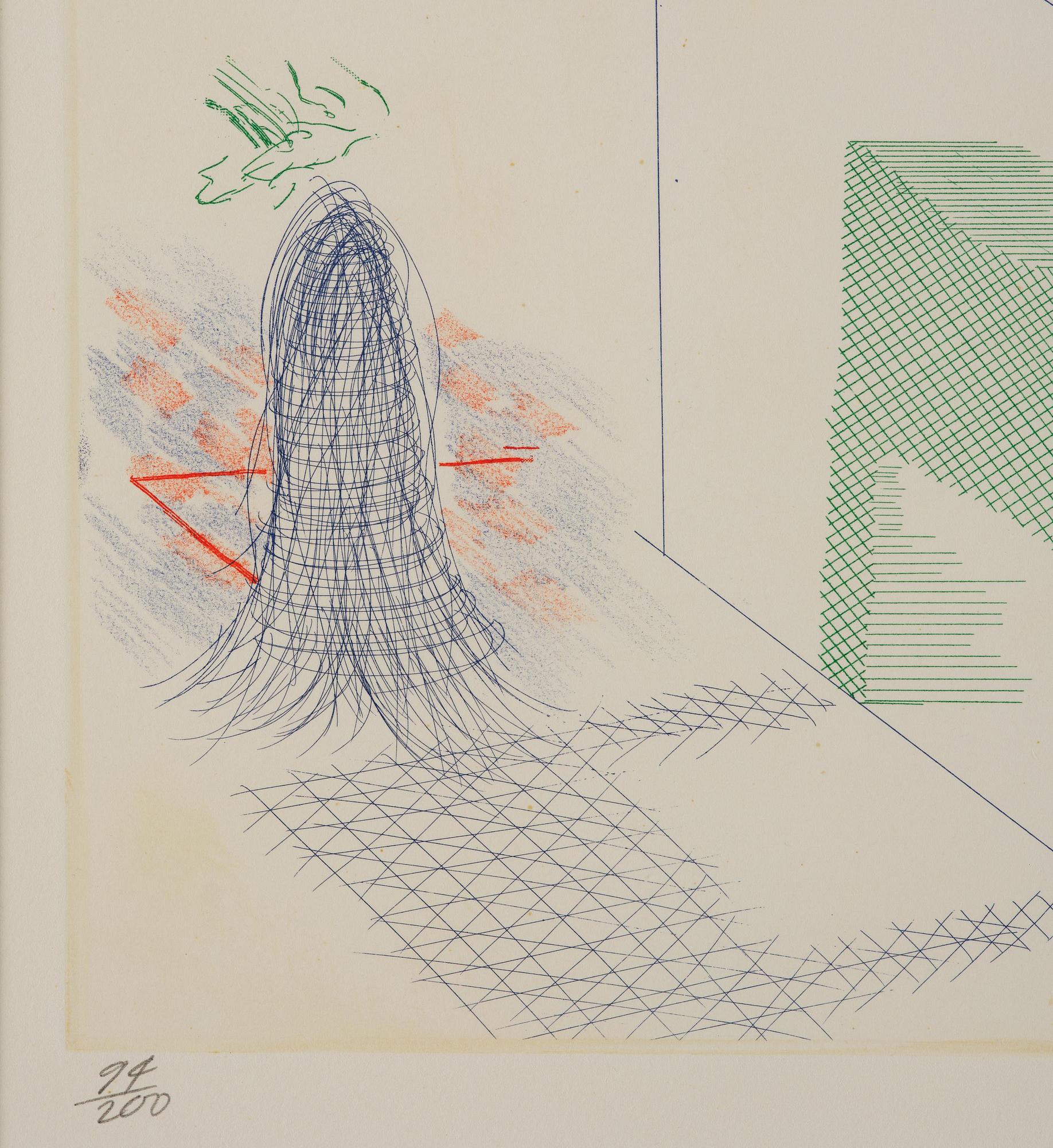 David Hockney, “The Buzzing of the Blue Guitar”, from: The Blue Guitar.