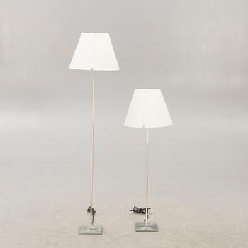 PA aolo Rizzatto set of two Constanza floor lamps Luceplan Italy.