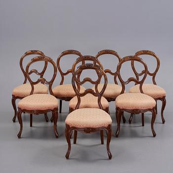 STOLAR, 8 st, nyrokoko, 1800-talets slut.