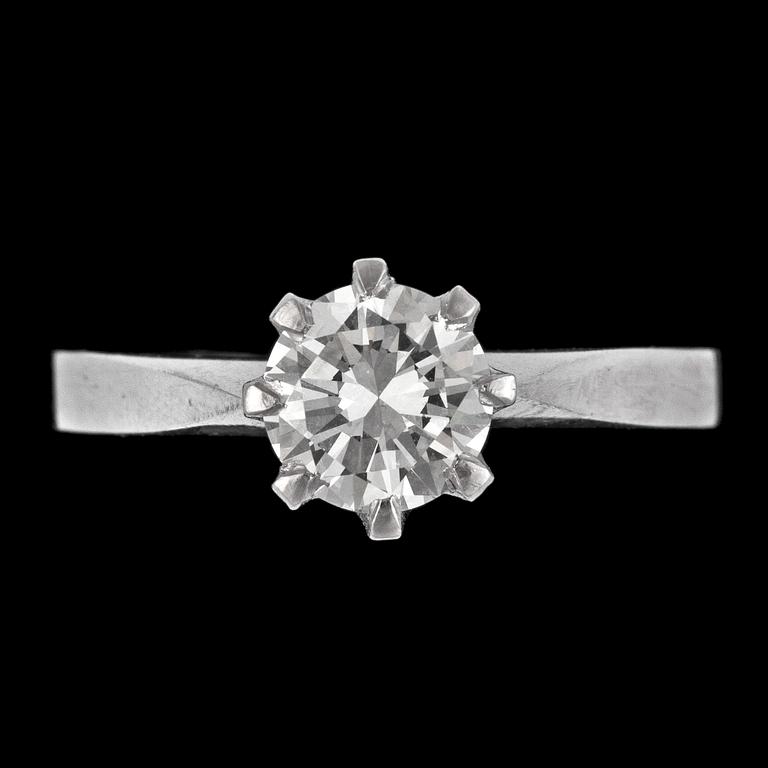 A brilliant cut diamond ring, 1.05 cts, Gothenburg 1991.