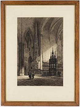 AXEL HERMAN HÄGG, Etching, 1902, signed.