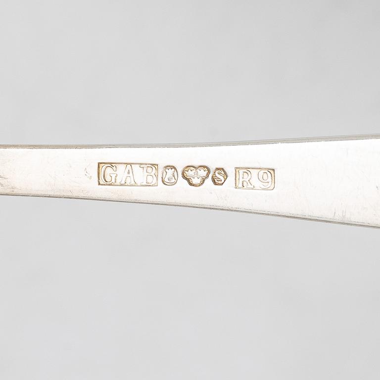 Jacob Ängman, Silver cutlery parts, "Rosenholm", GAB, including Stockholm 1967 (31 pieces).