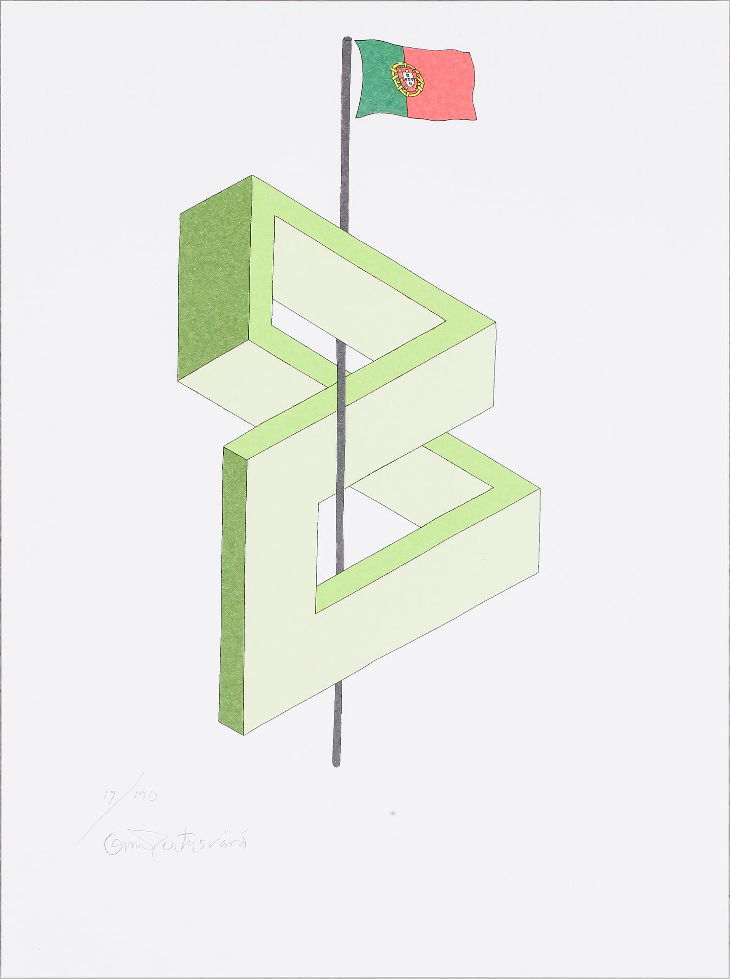 OSCAR REUTERSVÄRD. 15 st i mapp " European Impossible Figures " signerade och numrerade 19/90.