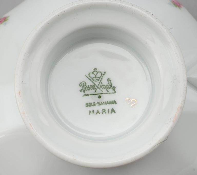 MATSERVIS, 60 delar, porslin, "Maria", Rosenthal, 1900-talets mitt.