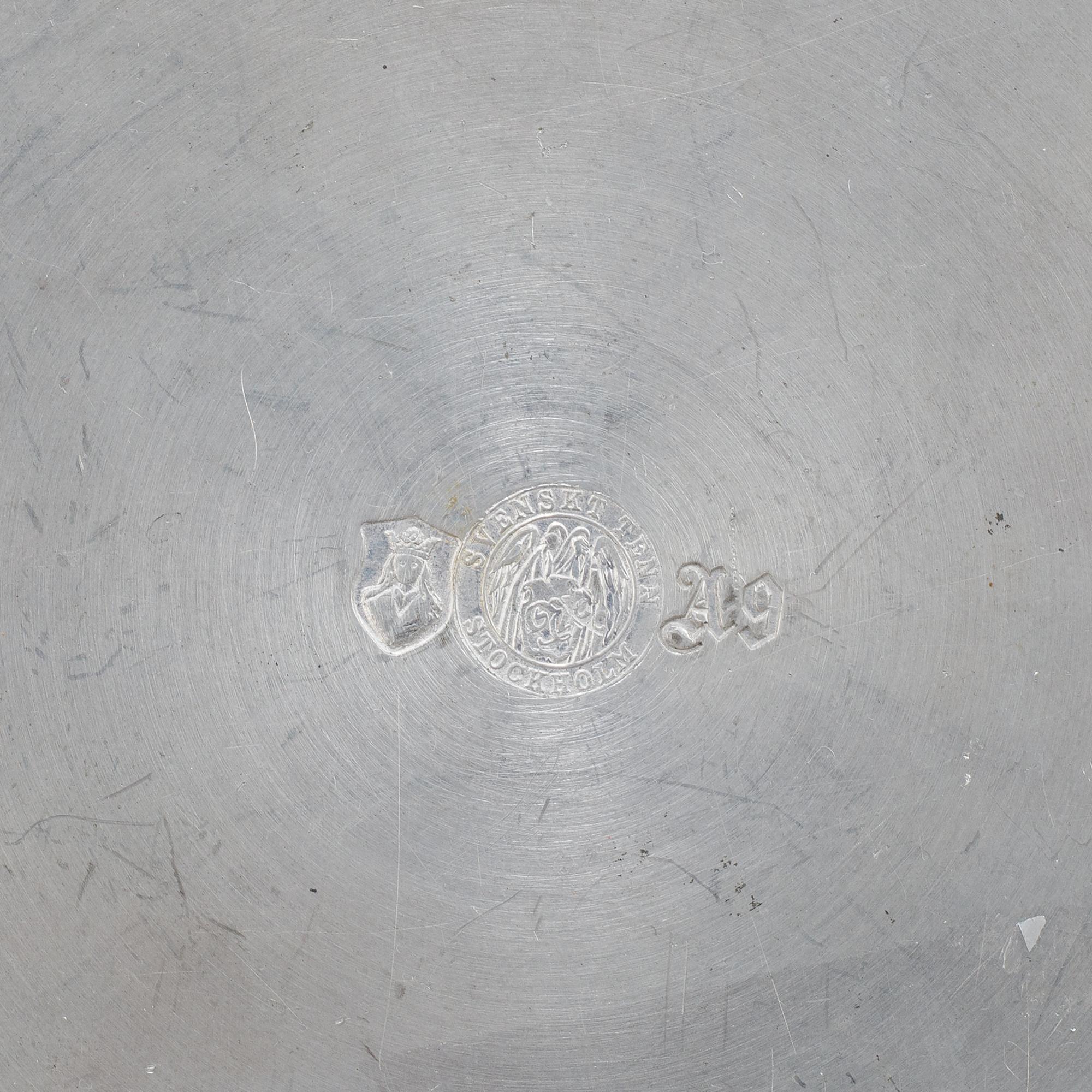 Estrid Ericson, a pewter dish for Firma Svenskt Tenn, Stockholm 1951.