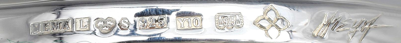 LJUSSTAKAR, ett par, sterling silver, Meya Lerible, MEMA, Linköping 1997.