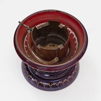 Fountain, Bohemian glass, mid-19th century.