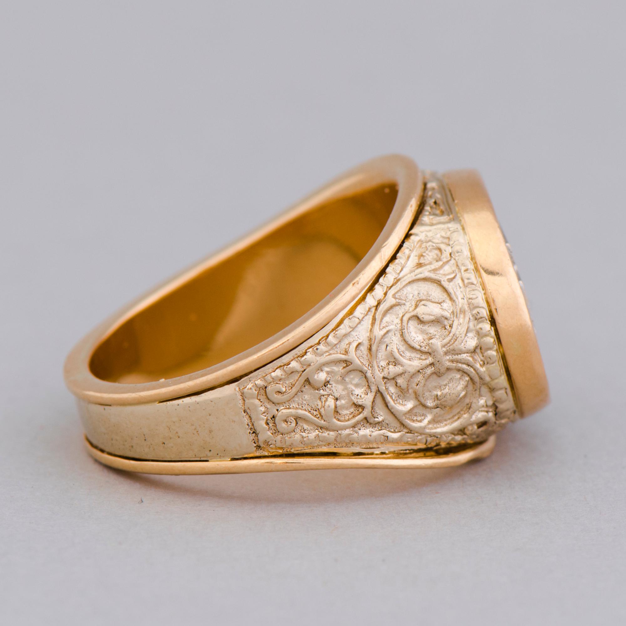 A RING, 14K gold 'Harley Davidson'. Juha Tarnanen, Lahti Finland 2004.