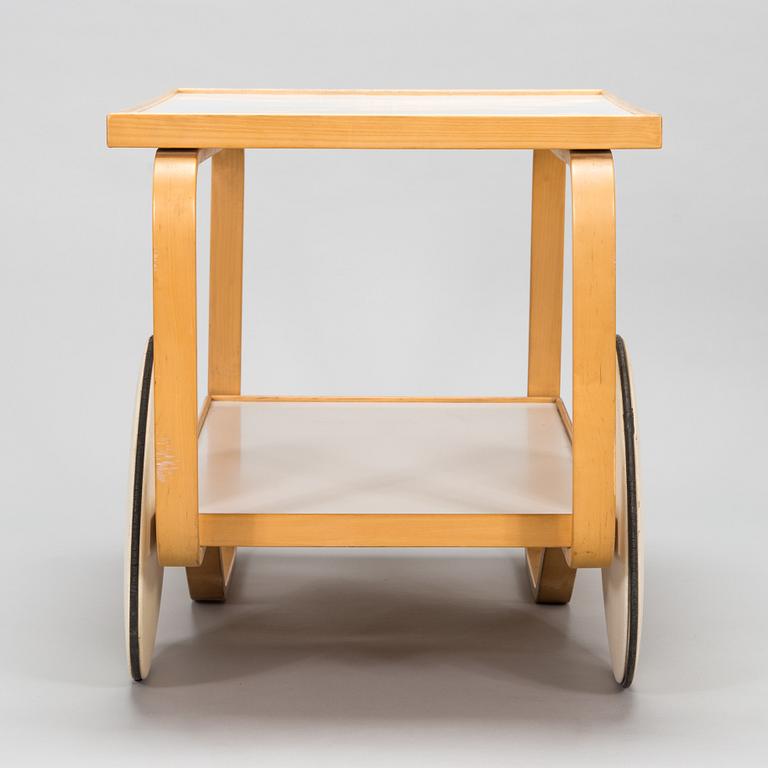 Alvar Aalto, a 1960s '901' tea trolley for Oy Huonekalu- ja Rakennustyötehdas Ab, Finland.