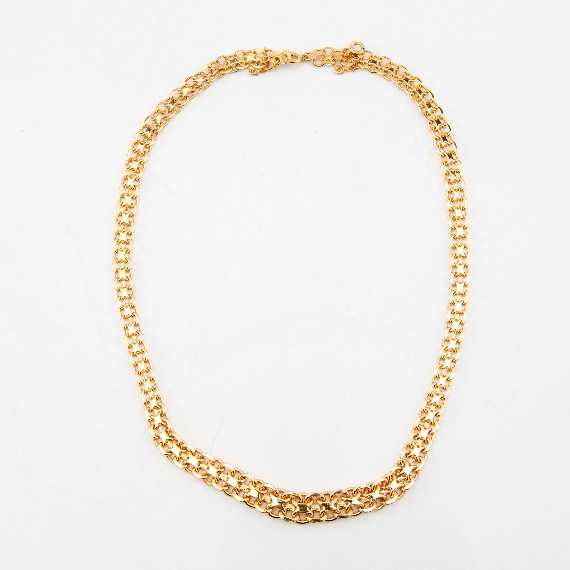 Necklace dosed X-link 18K gold.