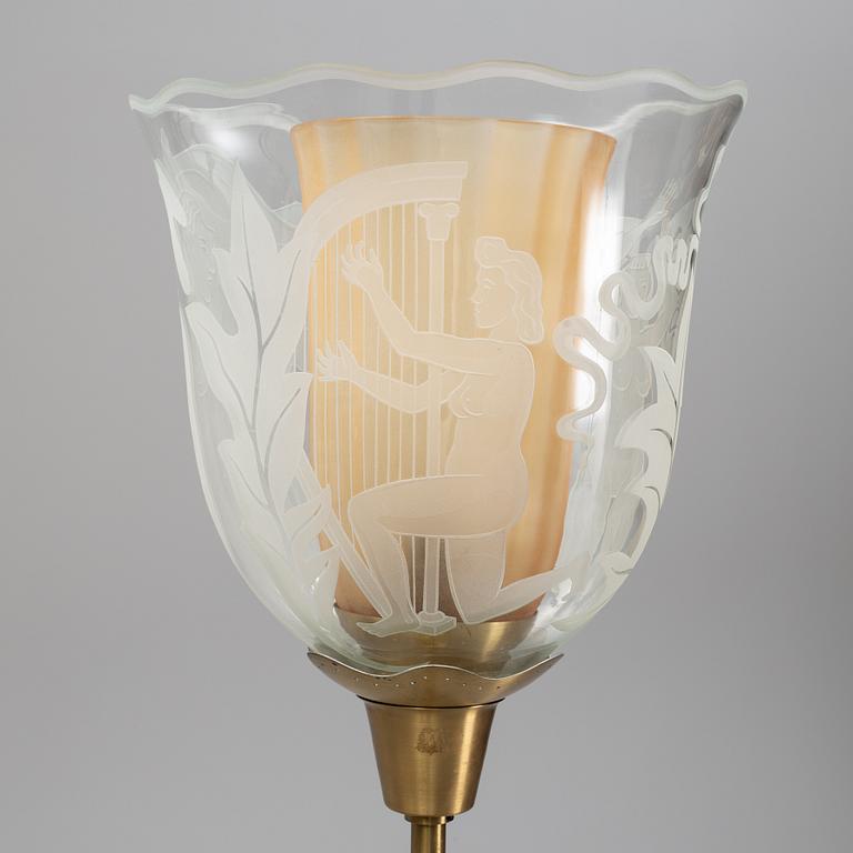 Bo Notini, golvlampa, Glössner & Co, Sverige 1940-50-tal.