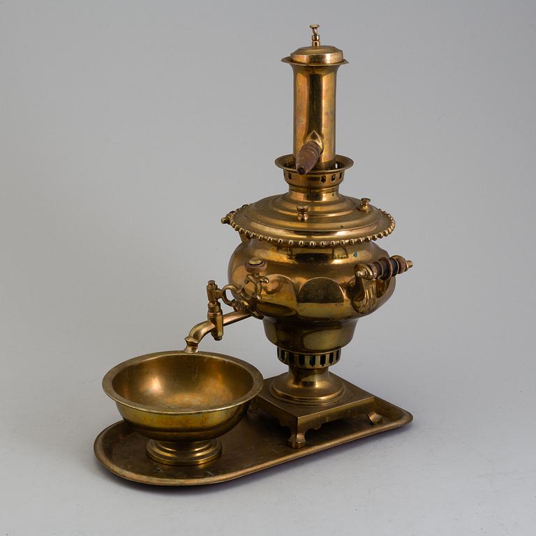 A russian brass samovar circa 1900.