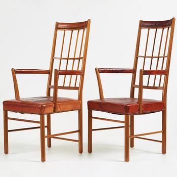 Josef Frank, a pair of chairs, model 652, Svenskt Tenn, Sweden 1940-50's.