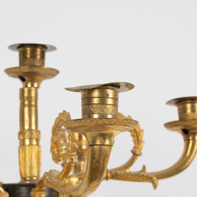 A pair of Empire style appliques, circa 1900.
