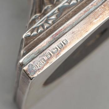 LJUSSTAKAR, 1 par, silver, Sheffield 1884.