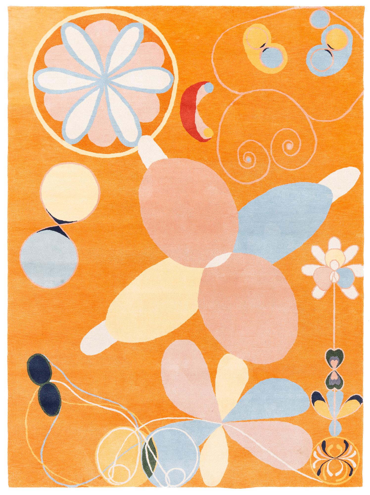 Hilma af Klint, matta, ''Group IV, no 4. The Ten Largest youth'' 1/10, handknuten, ca 315 x 234 cm.