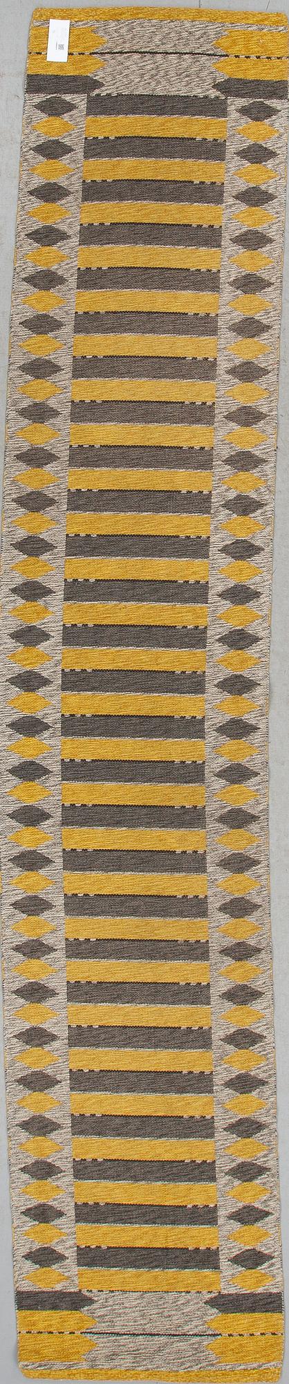 GALLERIMATTA, rölakan, Kasthall, dubbelvävd, 1900-talets mitt. Ca 340x66.