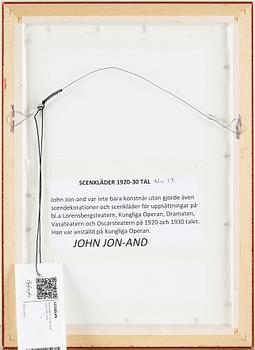 John Jon-And, watercolour, stamped signature.