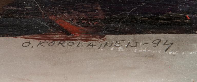OLAVI KOROLAINEN, acrylic on aluminium, signed and dated 1994.