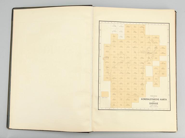 TOPOGRAFISK KARTA samt KARTBOK, 1890 respektive tidigt 1900-tal.