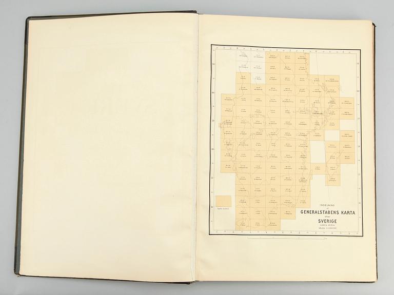 TOPOGRAFISK KARTA samt KARTBOK, 1890 respektive tidigt 1900-tal.