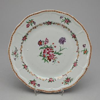 TALLRIK, kompaniporslin, Qianlong (1736-95).