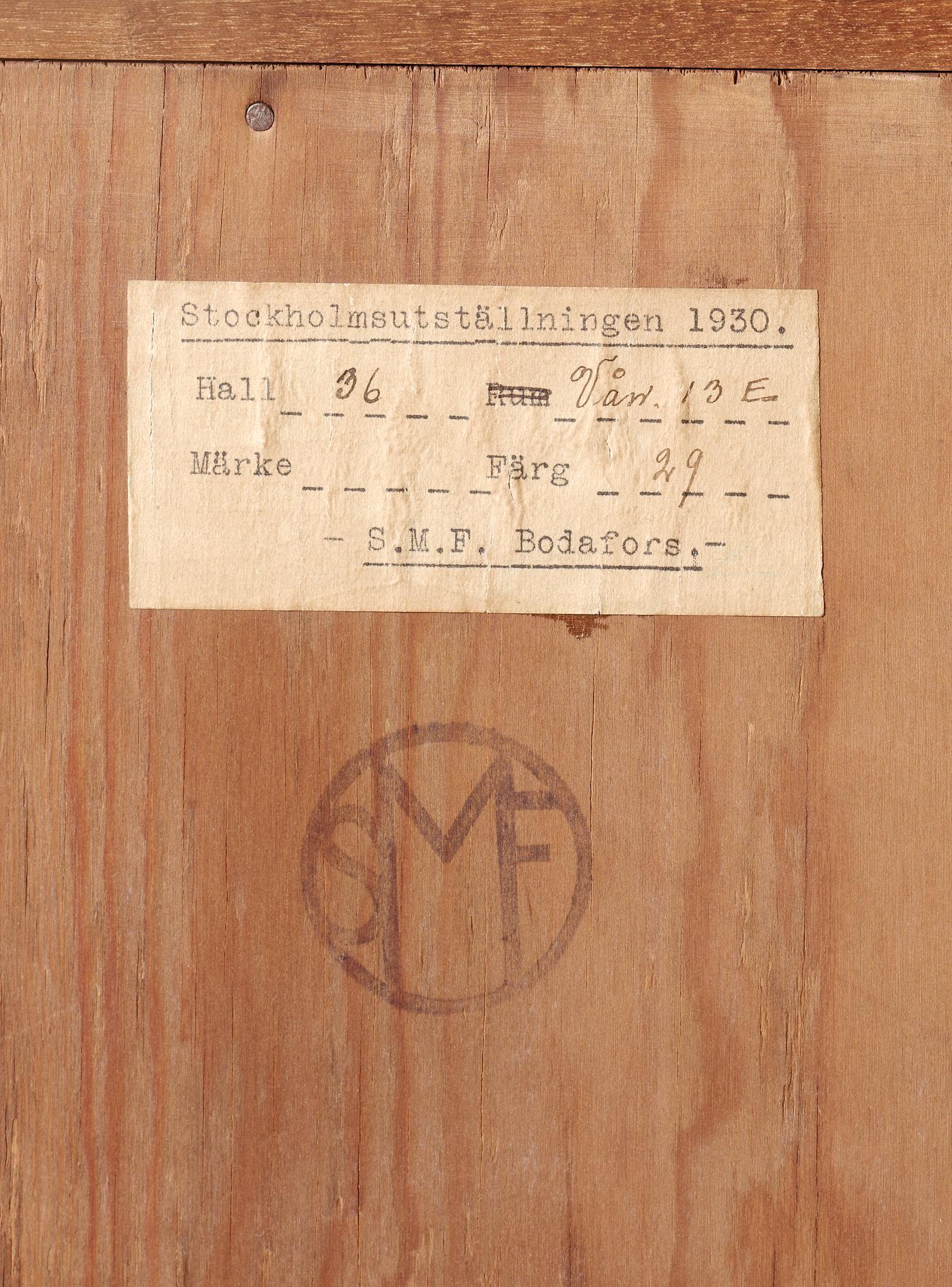 AXEL LARSSON, byrå, Svenska Möbelfabrikerna  Bodafors 1930.