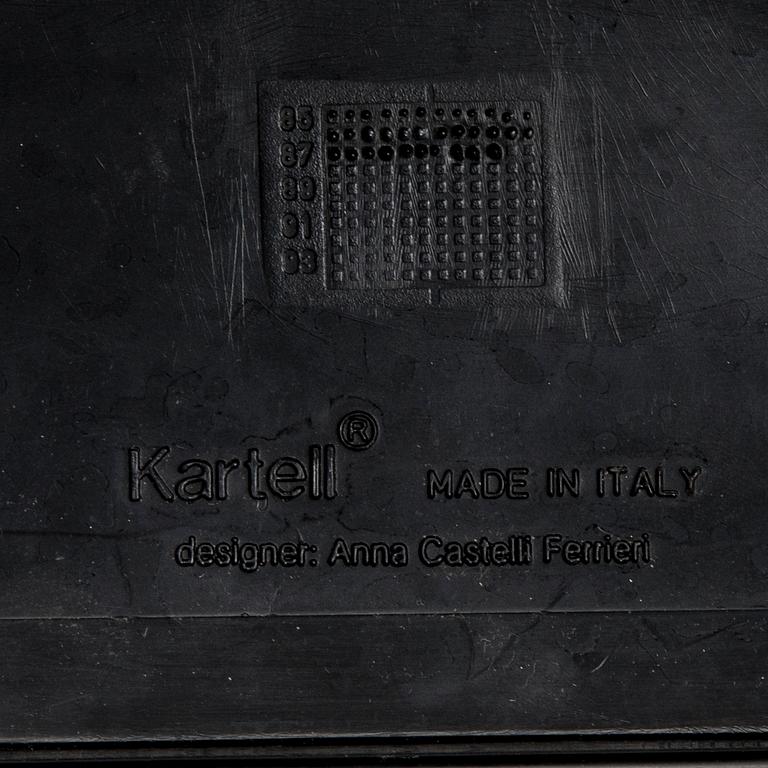 STOLAR, 5 st, modell 4870, Anna Castelli Ferrieri för Kartell. Modell formgiven 1984.