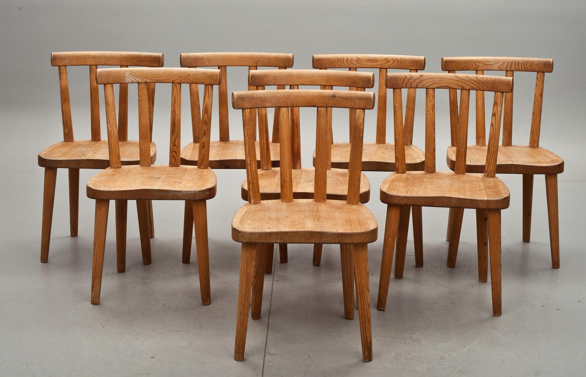 STOLAR, 8 st, "Utö", Axel Einar Hjorth, Nordiska Kompaniet, 1930-tal.