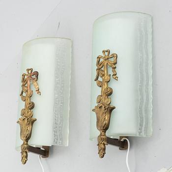 A pair of 1940's wall lights.