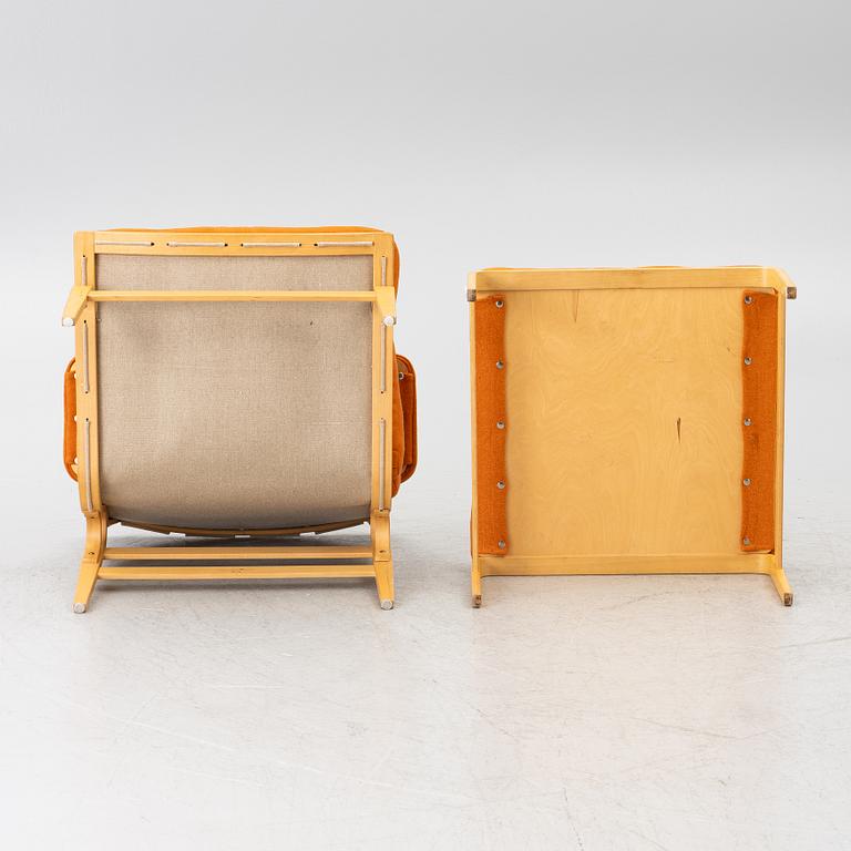 Bruno Mathsson, an 'Ingrid' armchair with ottoman, Dux.